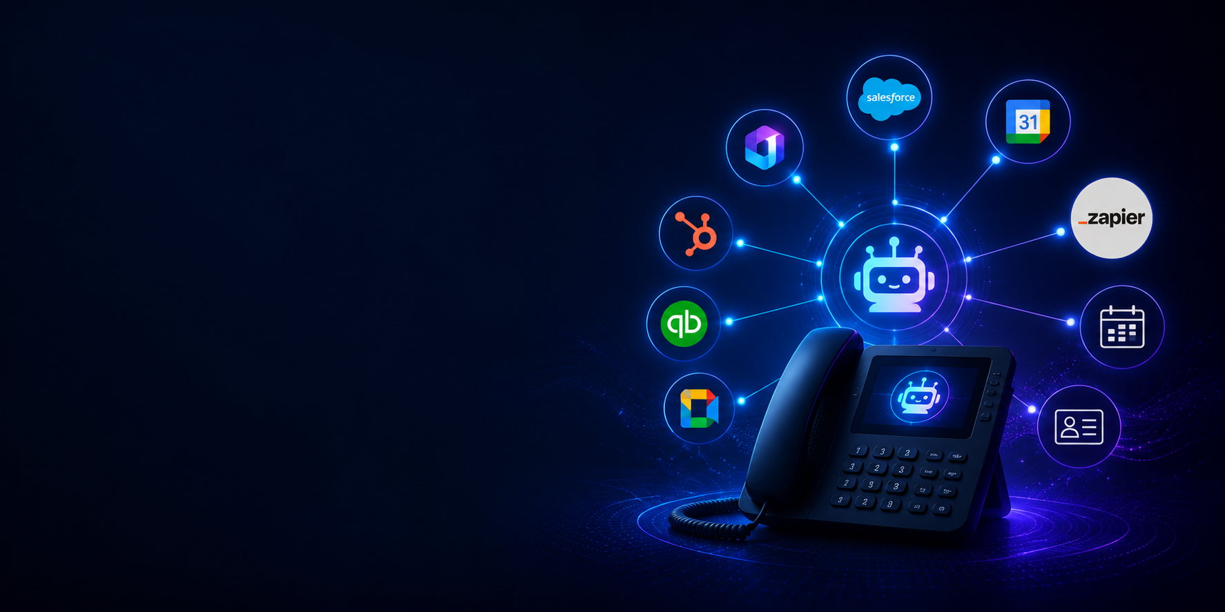 AI receptionist connected to CRM platforms and business software integrations