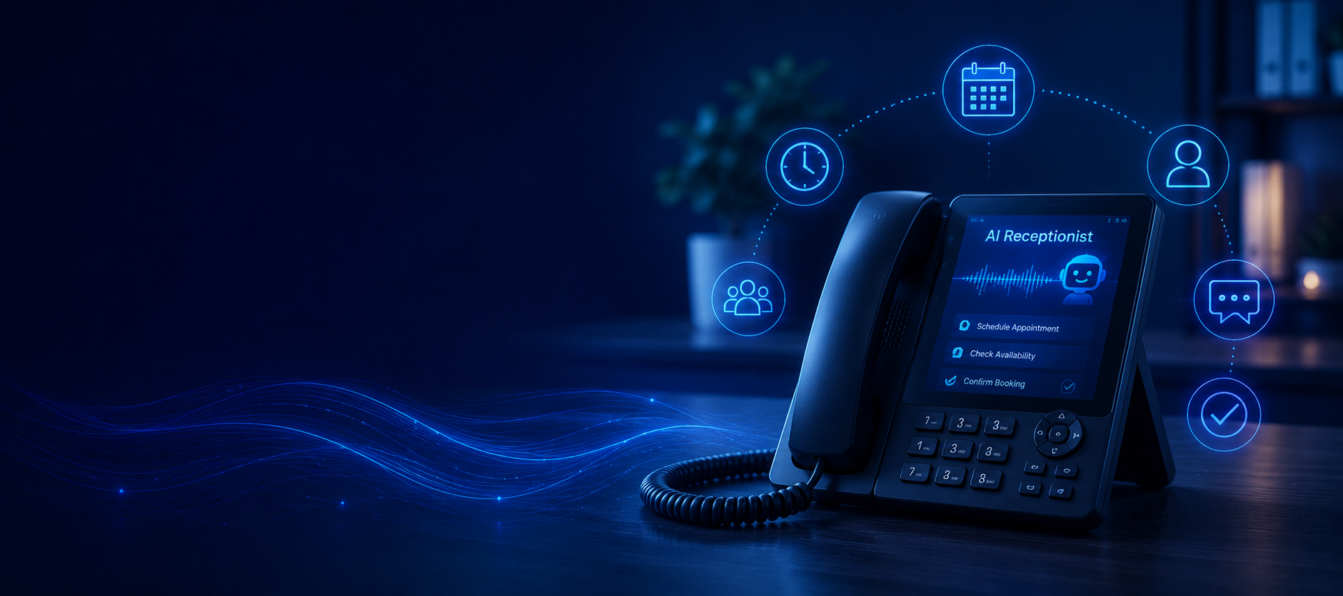 AI receptionist scheduling appointments for a business