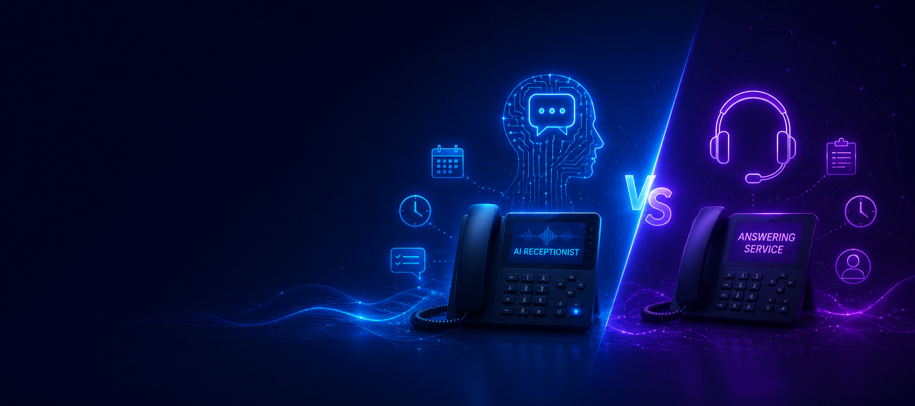AI receptionist compared with a traditional answering service
