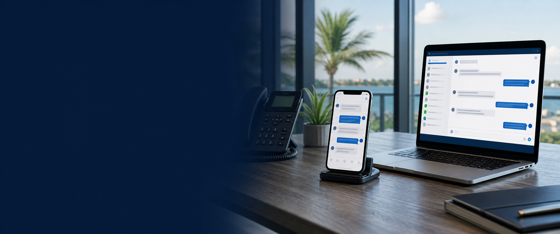 Business text messaging across mobile and desktop applications for Treasure Coast companies