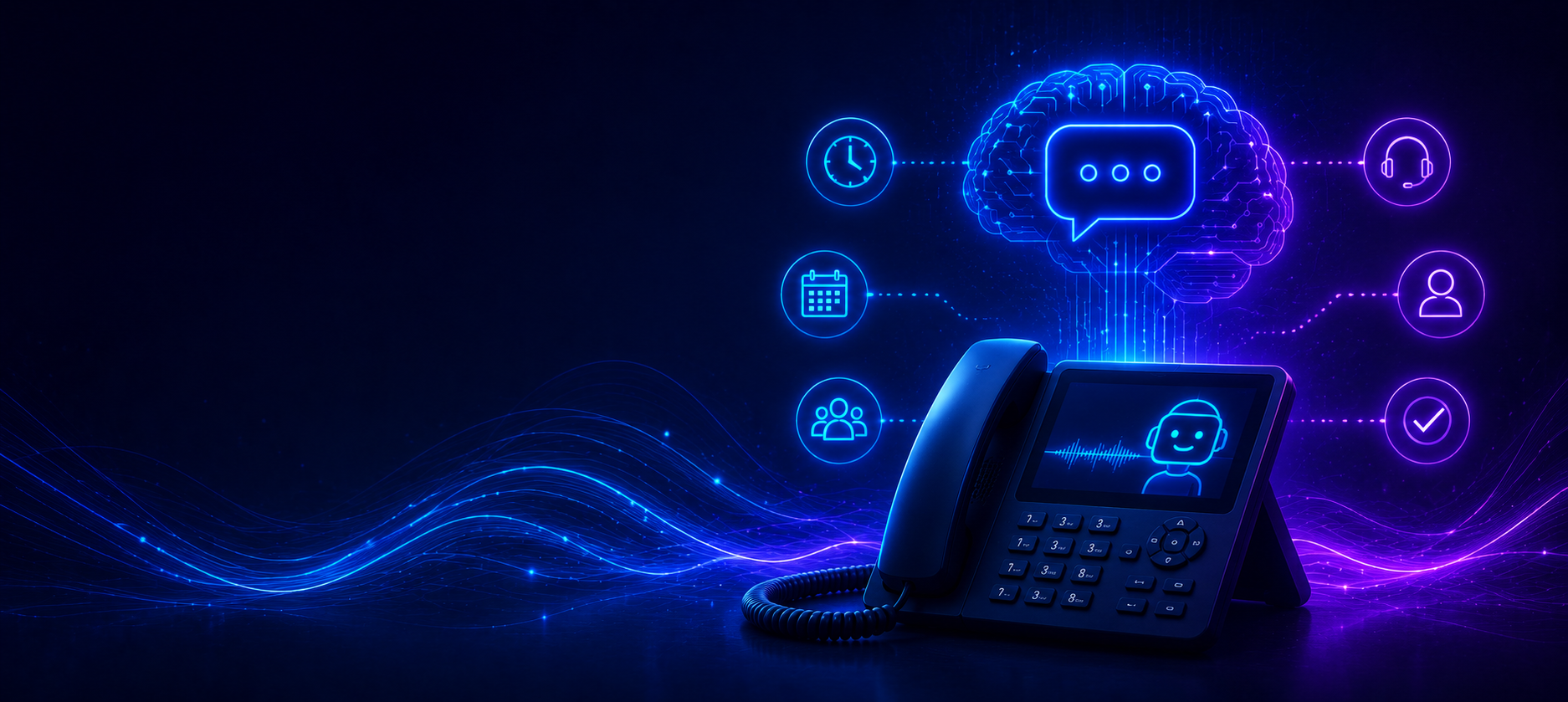 AI receptionist answering customer questions using business knowledge